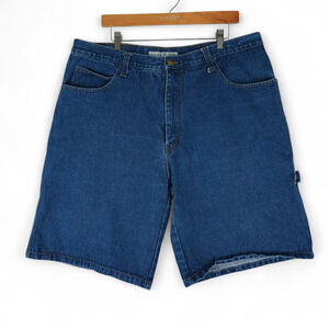 Claudio Nucci Shorts Mens 40x11.5 Blue Carpenter Baggy Y2K Ramie Blend